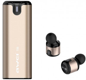  AWEI T8 Twins Earphones Gold