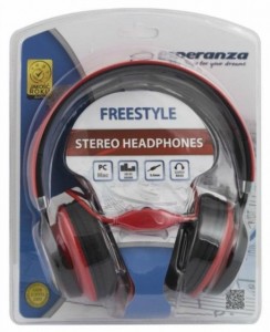  Esperanza Headphones EH159R Red 3