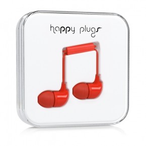  Happy Plugs Headphones In-Ear Red (7716)