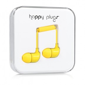  Happy Plugs Headphones In-Ear Yellow (7721)