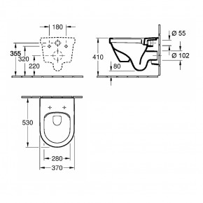 :   Architectura 37*53, DirectFlush,   Slow closing + Rapid SL  1,13, 51 38827000 c Grohe Fresh 3