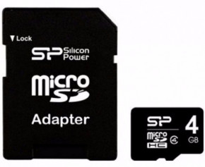   Silicon Power 4Gb microSDHC class 4 (SP004GBSTH004V10SP)