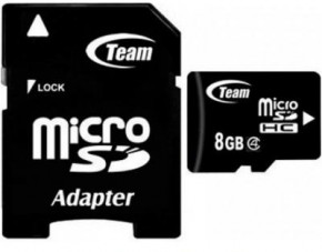  ' Team microSDHC 8GB Class 4 (adapter SD) (TUSDH8GCL403)