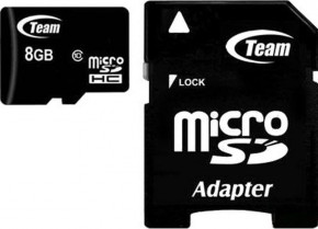   Team microSDHC class10 SD adapter 8Gb