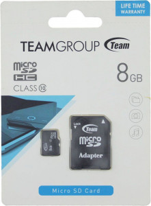   Team microSDHC class10 SD adapter 8Gb 3