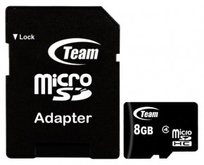   Team microSDHC class 4 SD adapter 8Gb