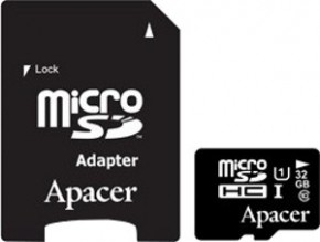  ' Apacer microSDHC 32GB UHS-I Class 10 (adapter SD) (AP32GMCSH10U1-R)