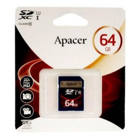  ' Apacer SDXC UHS-I Class10 64GB RP (AP64GSDXC10U1-R) 3