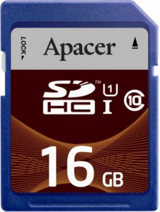   Apacer SDHC 16GB Class 10 UHS-1 (AP16GSDHC10U1-R)