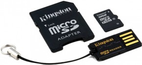   Kingston microSDHC 32GB Class 10 (adapter SD + USB reader) (MBLY10G2/32GB)