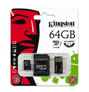    Kingston microSDXC 64GB Class 10 Mobility Kit Gen2 (MBLY10G2/64GB) (0)