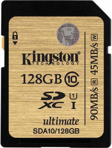   Kingston SDHC/SDXC Class 10 UHS-I 128Gb