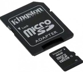   Kingston 16GB microSDHC Class 4 (adapter SD) (SDC4/16GB)