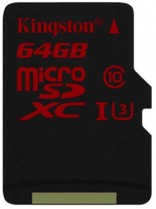   Kingston microSDHC/SDXC UHS-I U3 90R/80W 64Gb