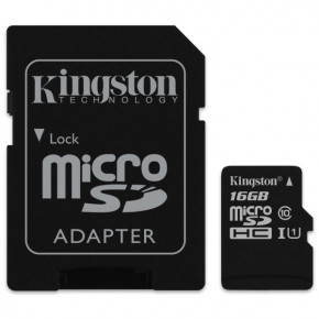   Kingston microSDHC UHS-I 80R 16GB class 10+SD