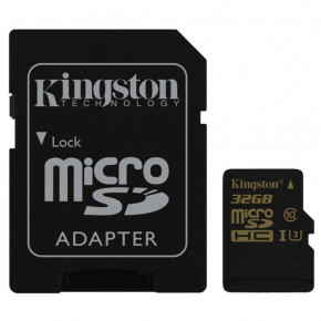   Kingston 32GB microSDHC C10 UHS-I U3 R90/W45MB/s 4K + SD  (SDCG/32GB)