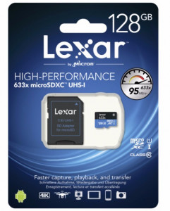   Lexar 128GB 4K + SD (LSDMI128BBEU633A) 3