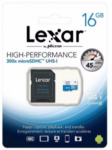   Lexar Micro SDHC 16GB 300x UHS-I C10 High-Performance + SD- (LSDMI16GBB1EU300A) 3