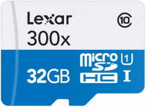   Lexar Micro SDHC 32GB 300x UHS-I C10 High-Performance + SD- (LSDMI32GBB1EU300A) 3