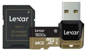   Lexar Pro 64GB 4K + SD + USB reader (LSDMI64GCRBEU1800R)