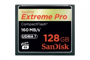   Sandisk 128 GB Extreme Pro CompactFlash SDCFXPS-128G-X46