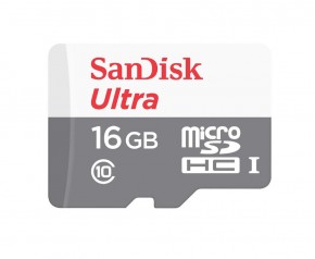   Sandisk 16GB microSDHC UHS-I Ultra (SDSQUNC-016G-GN3MN)