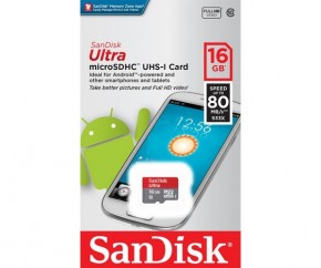   Sandisk 16GB microSDHC UHS-I Ultra (SDSQUNC-016G-GN3MN) 3