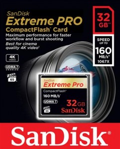   Sandisk Compact Flash 32GB eXtreme Pro 160MB/s (SDCFXPS-032G-X46) 3