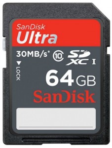   Sandisk Ultra SDXC 64GB Class 10 UHS-I 80MB/s (SDSDUNC-064G-GN6IN)