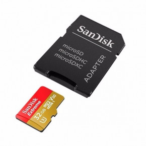   SanDisk 32GB microSDHC V30 A1 UHS-I U3 R100/W60MB/s 4K Extreme + SD (SDSQXAF-032G-GN6MA) 3