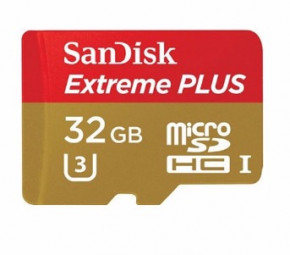   SanDisk 32GB microSDHC V30 A1 UHS-I U3 R100/W90MB/s 4K Extreme Pro + SD (SDSQXCG-032G-GN6MA)