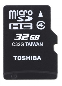   Toshiba microSDHC 32 GB Class 4 M102 + SD adapter (THN-M102K0320M2)