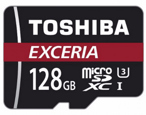   Toshiba microSDXC UHS-I U3 128GB class 10+SD  (THN-M302R1280EA)