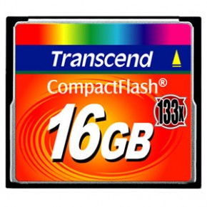   Transcend 16GB Compact Flash (133X) (TS16GCF133)