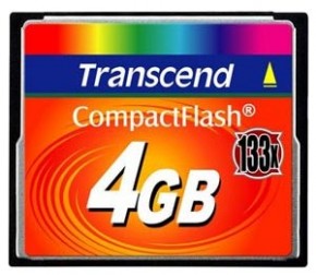  ' Transcend 4GB Compact Flash (133X) (TS4GCF133)