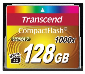   Transcend Compact Flash 128GB (1000X) (TS128GCF1000)