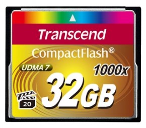  ' Transcend Compact Flash 32GB (1000X) (TS32GCF1000)