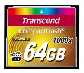  ' Transcend Compact Flash 64GB (1000X) (TS64GCF1000)