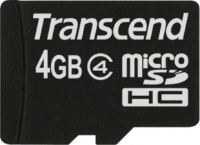   Transcend microSDHC 4 GB Class 4 (+ SD ) (TS4GUSDHC4)