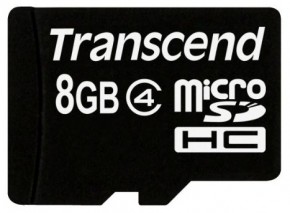   Transcend microSDHC 8 GB Class 4 (no adapter) (TS8GUSDC4)