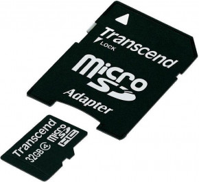   Transcend microSDHC class 4 SD adapter 32Gb 4