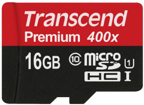   Transcend microSDXC/SDHC Class 10 UHS-I 400x 16Gb