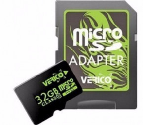   Verico MicroSDHC 32GB Class 4+SD adapter (VFE1-32G-V1E)