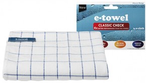   E-Cloth Classic Check Tea Towel 201675 Blue 4