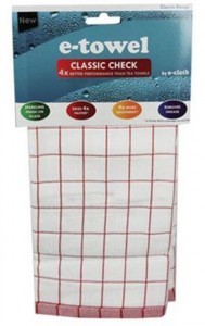   E-Cloth Classic Check Tea Towel 201699 Red 3