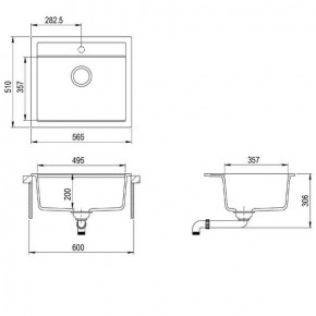   AquaSanita Quadro SQQ100-601 Black metallic (SQQ100W) 3