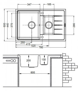   Fabiano Classic 78x50x15 Antracit 3