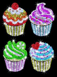    Sequin Art BLUE Cupcakes SA1130