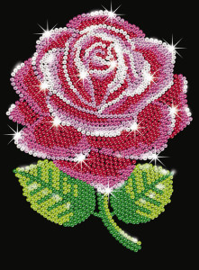    Sequin Art BLUE Red Rose SA1001