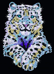    Sequin Art BLUE Snow Leopard SA1404